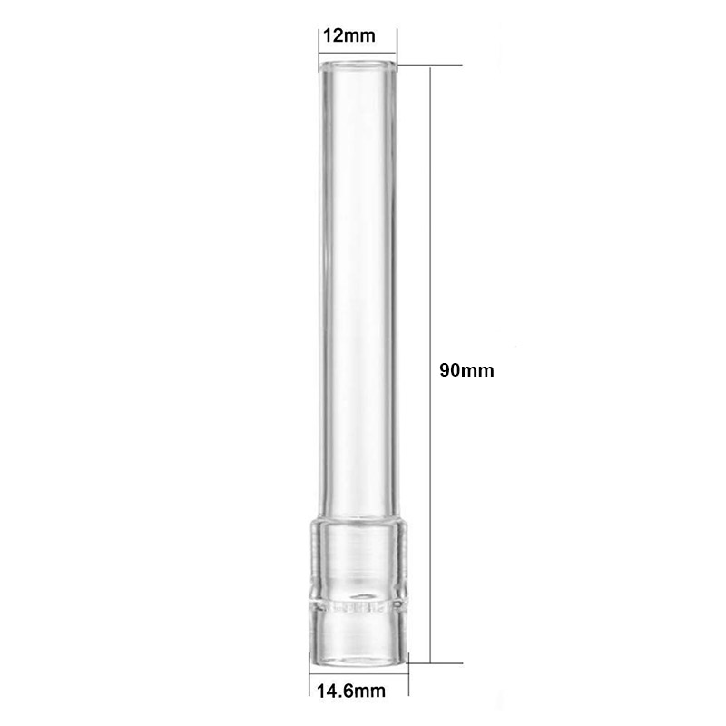 90mm ersättningsglas aromrör stam rakt