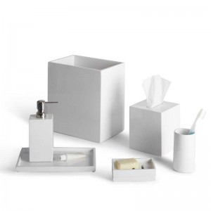 Enkel design harts lacquare badrum tillbehör set