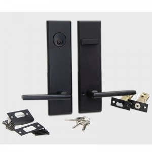 6201 Långt plattdörrlås Tubular spaken, modern högkvalitativ zinklegeringshandtag för ytterdörr och ytterdörr