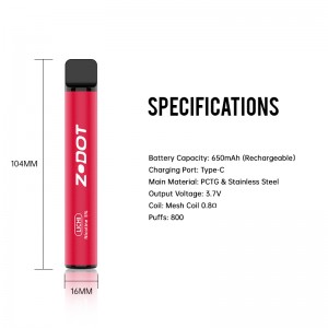 800 puffar engångsvapen penna