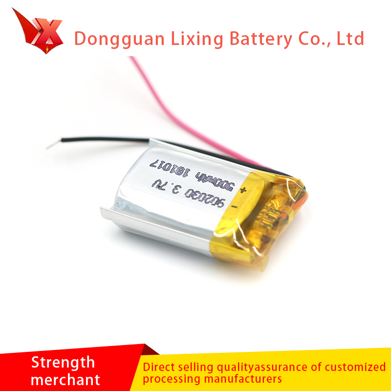 Tillverkarens direktförsäljningsrapport med CB litiumbatteri 902030 Miljöskydd Lithiumbatteri Stor kapacitet 500mAH polymerbatteri