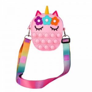 Crossbody handväska silikon axelbubbla väska