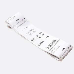 Hot Sälj Ny produkt Anpassad Garment Tillbehör Skärmkläder Satinvävda etiketter för Klädhattskor