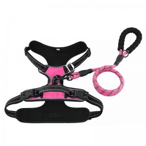 Custom Dog Vest reflekterandenylon stor spänne reversibel hund sele med koppel