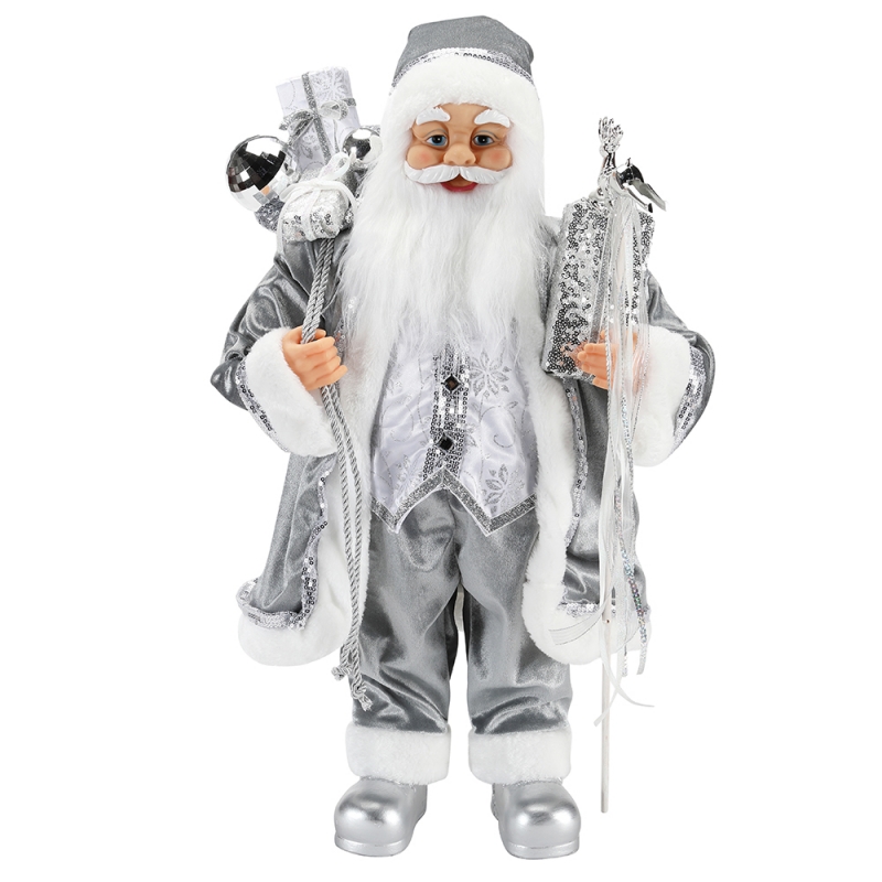 45 ~ 62cm Julstående Santa Claus prydnad dekoration Figurinsamling Tyg Holiday Festival Xmas plysch anpassad artikel