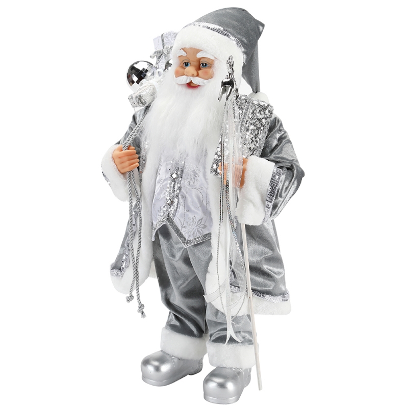 45 ~ 62cm Julstående Santa Claus prydnad dekoration Figurinsamling Tyg Holiday Festival Xmas plysch anpassad artikel