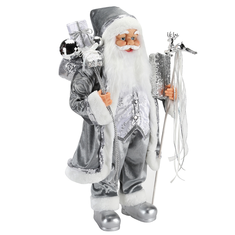 45 ~ 62cm Julstående Santa Claus prydnad dekoration Figurinsamling Tyg Holiday Festival Xmas plysch anpassad artikel