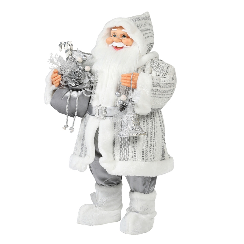 30 ~ 110cm Julstående Santa Claus Ornament Deluxe Dekoration Festival Holiday Figurinsamling Traditionell Xmas