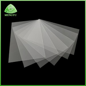 Mycket transparent husdjur plastfilm Polyesterfilm Plast Folding Box spacer/HGH Temperaturmotstånd Skrapa