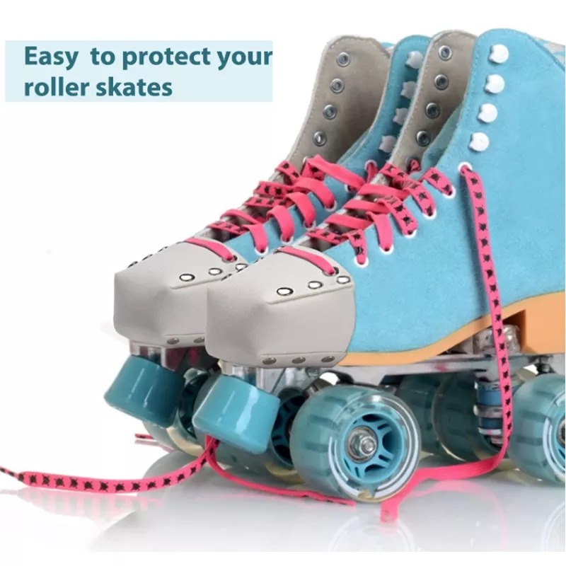 Nya PU Läder Toe Guard Protectors Roller Skate Cap Skor Täck färgglada