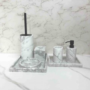 Classic Real Natural Marble Badrum Tillbehör Set