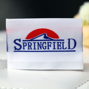 Stöd anpassade kläder vävda etiketter