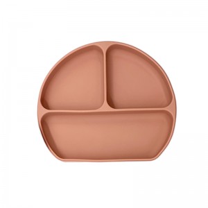 Silikonfördelade tallrikar för inflytande, baby toddlerplatta, BPA gratis