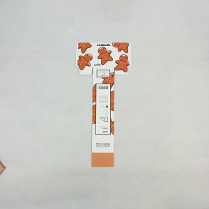 Mat etikett papperskort