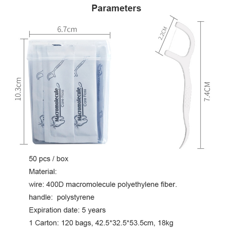 50 plockar privat etikett högkvalitativ dental floss box oral hygien individuellt inslagna packad tandpetare bärbar tandtråd