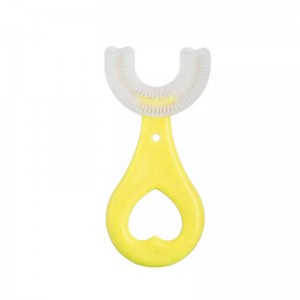 Fabriksförsörjning, manuell tandborste för barn, silikon U-form oral vård Rengöringsborste, Baby tandrenare