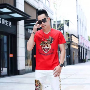 Män \'s stickade t-shirt