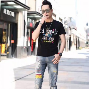 Stickad digital crewneck t-shirt