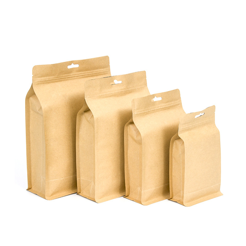 Flat botten Kraft Paper Stand Up Bag