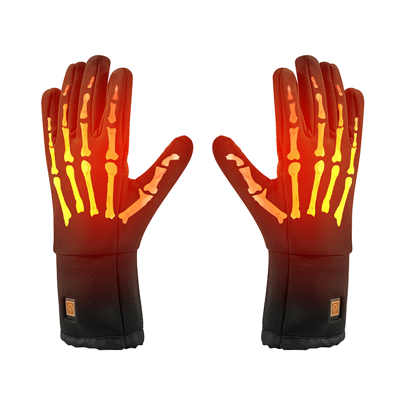 Elektriska vattentäta varma handskar för skidåkning, justerbar temperaturbatteri Uppvärmningshandskar för män/women
