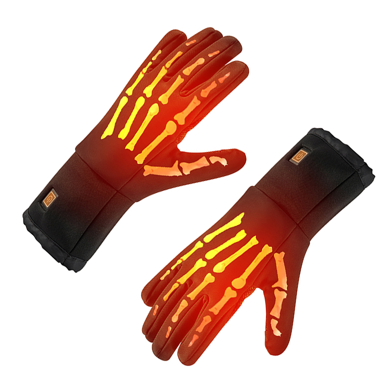 Elektriska vattentäta varma handskar för skidåkning, justerbar temperaturbatteri Uppvärmningshandskar för män/women