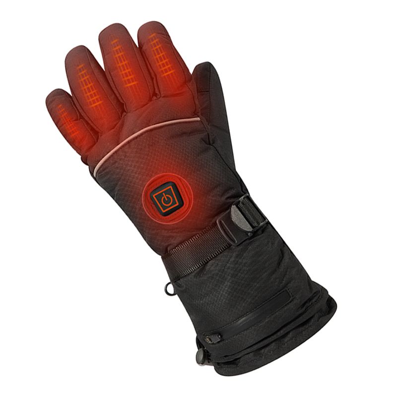 Coola racing värmebärare för män, skidåkning uppvärmda handskar med justerbar spänne