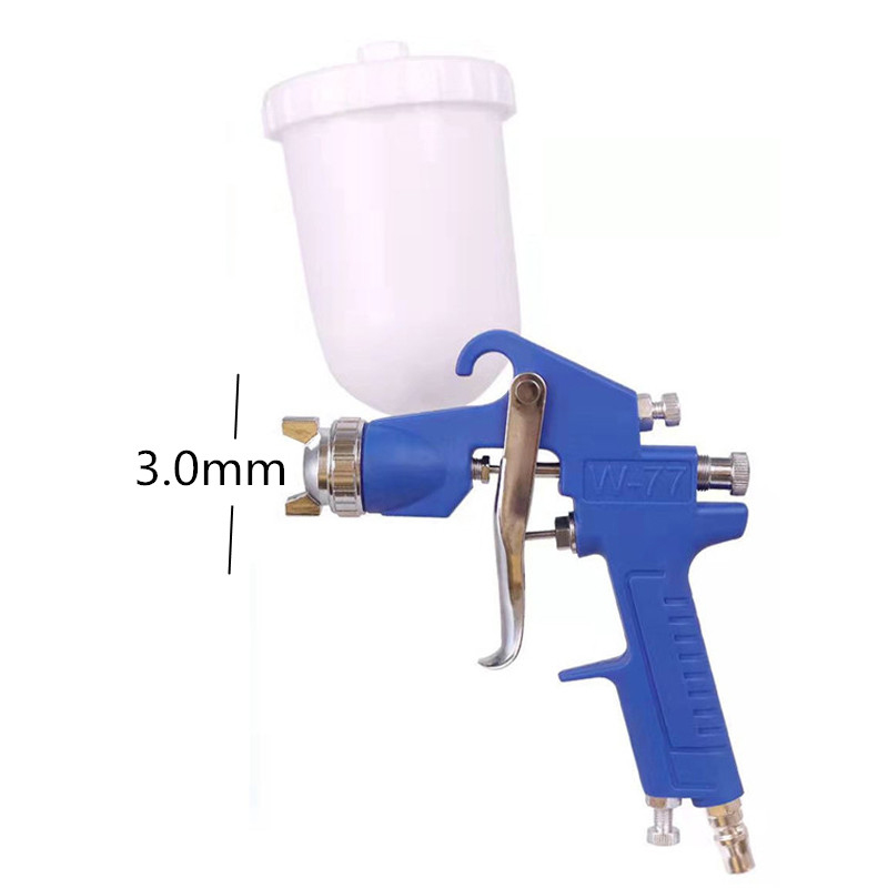 W-77 luftspraypistol 2.0/2.5/3.0 mm Munstycke OEM Fabriksplastmetall Hög effektivitet Atomizing pneumatiska färgverktyg för bil och möbler