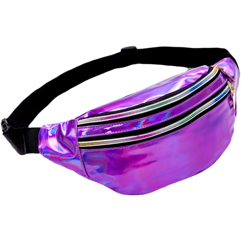 Kvinnor Mode Stort utrymme Vattentät resväska PVC Fanny Pack Vattentät midjepåse