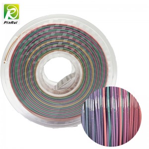 Pinrui Glitter PLA 1.75mm 3d skrivarfilament glittrande blinkande regnbåge färg