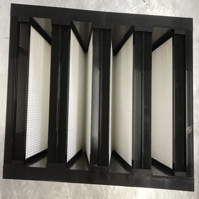 Medium effektivitet F7 Plastram 592 x 592x 292mm Mini-pläterad kompakt 4 V Bank HVAC luftfilter