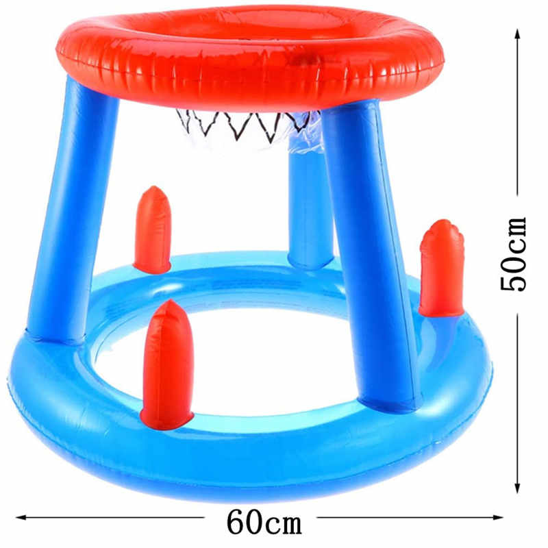 Uppblåsbara Pool Floating Basketball Hoop Set, Swimming Pool Game Toy, Uppblåsbara Vatten Basket Basket