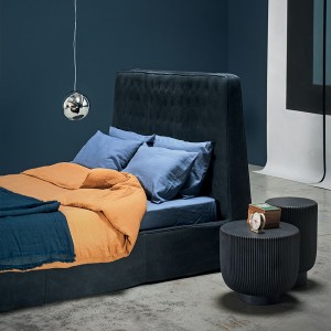 Industriell utomhusflasfiberskål Shape End Table Center Rund Modernt Kaffebord Ställ Living Room Furniture