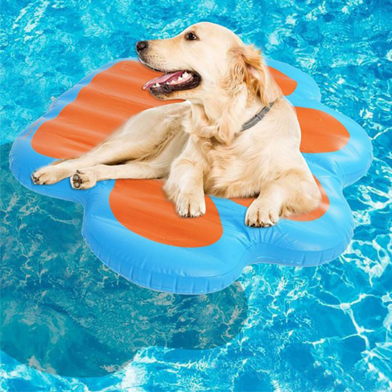 Factory PVC uppblåsbara flytande husdjursrad för hund, hundflotta för pool, uppblåsbara vistelse torr flottör för hundar