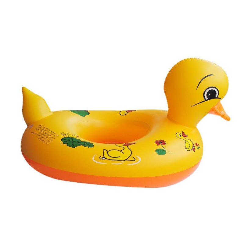 Barnens kartongsimningsleksak, PVC Yellow Duck uppblåsbar vattenresa för barn