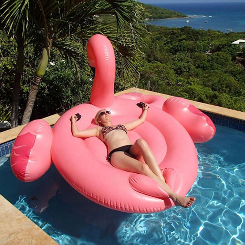 Factory Direct Sale Flamingo, uppblåsbar PVC -simning, vattenleksakspel