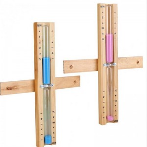 Bastu timglasklocka, bastu timglas, bastu utrustning 15 minuter trä bastu timglasklocka sand timer klocka för bastu spa rum