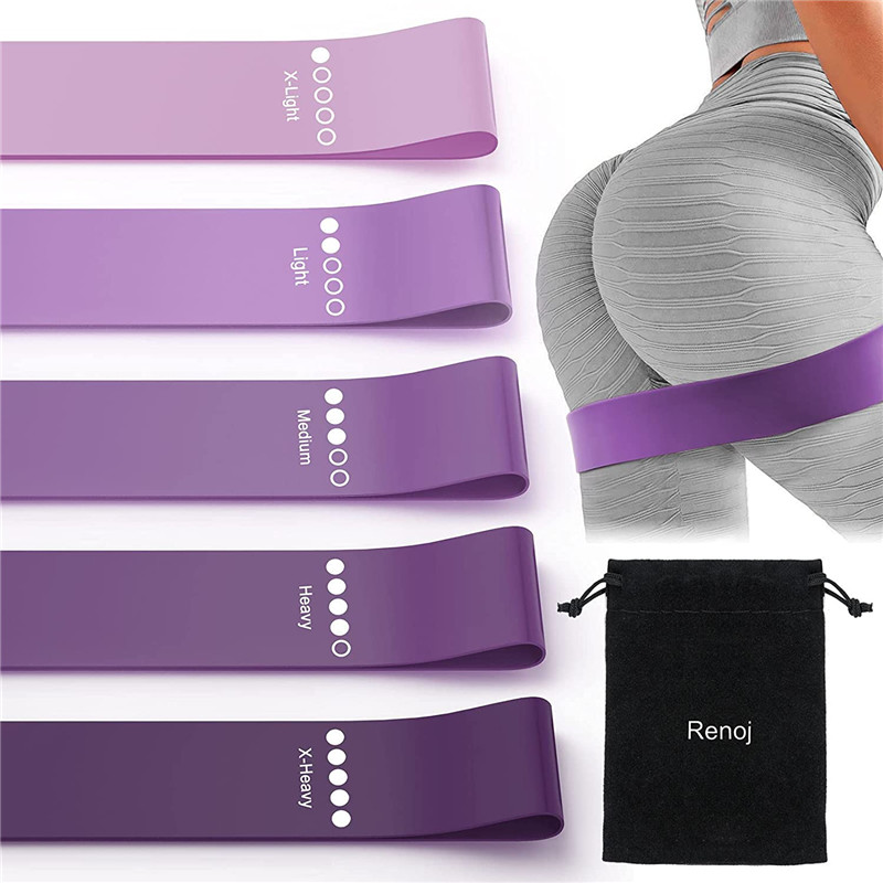 Yoga resistens gummiband inomhus utomhus fitnessutrustning 0,35 mm-1,1 mm pilates sportträning träning elastiska band