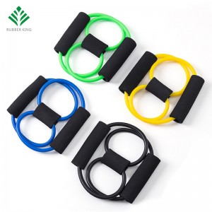 Yoga motstånd Bandrör stretch kropp fitness muskelträning övning 8 typ