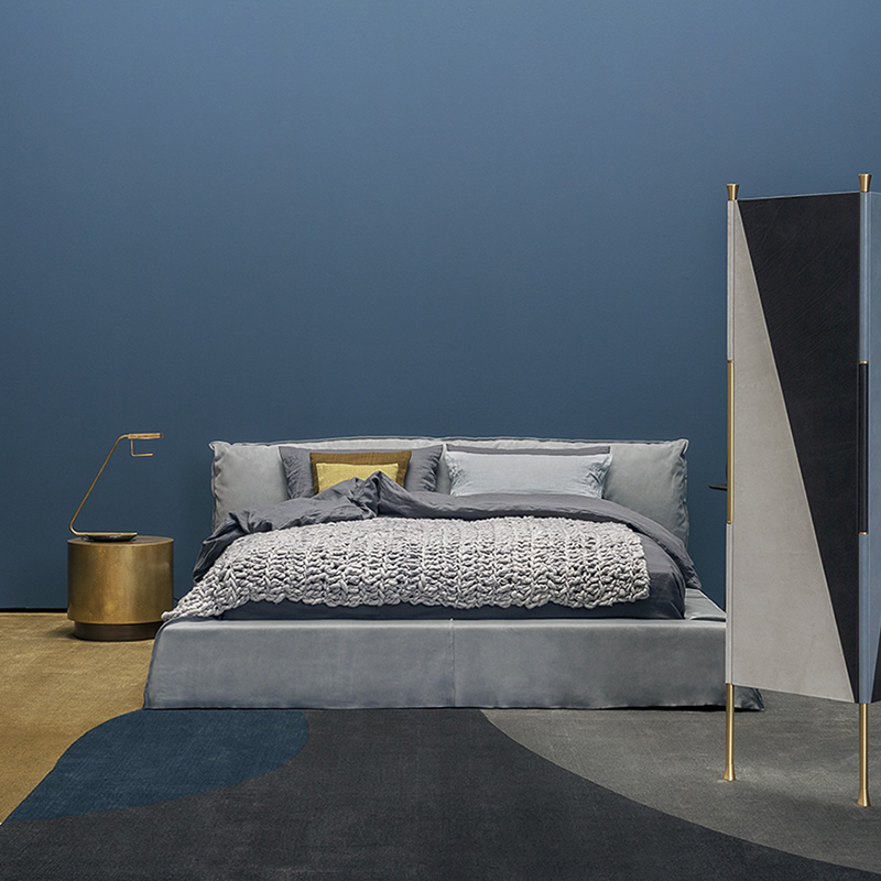 Italiensk minimalistisk designer High End Master King Size Bed Modern Queen Double Säng Lädersäng
