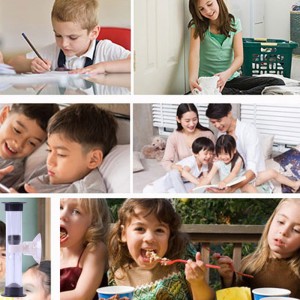 Fabriks heta försäljning färgglada mini 135min plastsandtimer sugskopp timglas