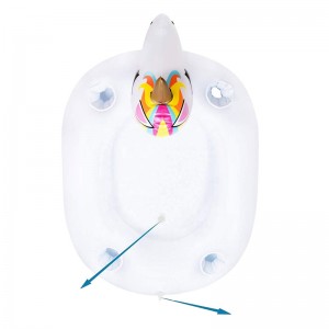 Flytande isfack dryckhållare, dryck fruktbuffé picknick bbq kylare, uppblåsbar enhörning serverande bar