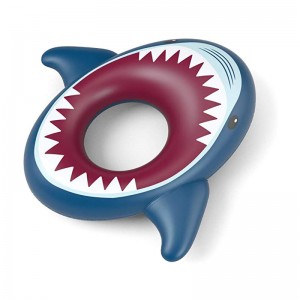 Uppblåsbar hajpool Float Shark Swimming Ring Uppblåsbara rider på Pool Party Raft Lounge Toys for Kids Adults