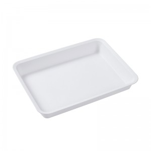 Rosa rektangulär form anpassad silikon matfruktpanna