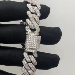 Tuochen Jewelry Sterling Silver 925 med Moissanite Stone Armband för människan