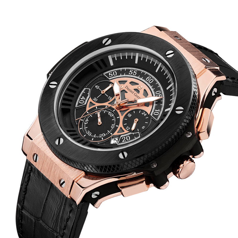 Daniel Gormantop Brand Luxury Sport Watch Men Militära klockor Blue Rubber Strap Automatiska vattentäta klockor RM2204