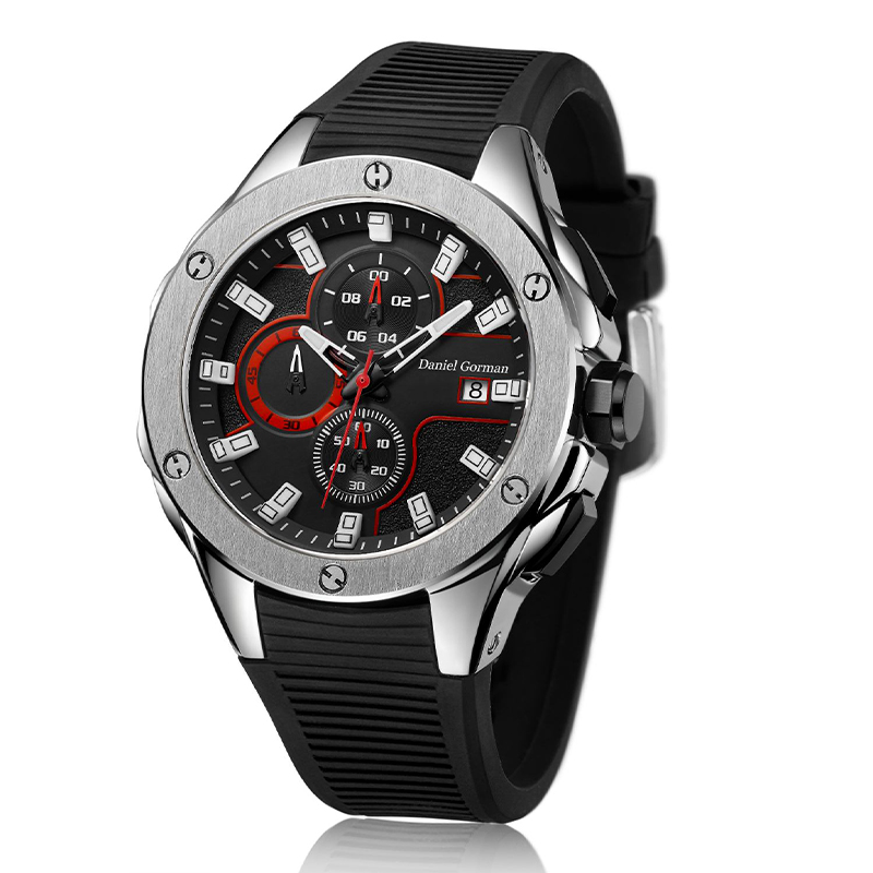 Daniel Gormantop Brand Luxury Sport Watch Men Militära klockor Blue Rubber Strap Automatic C Watches RM2205