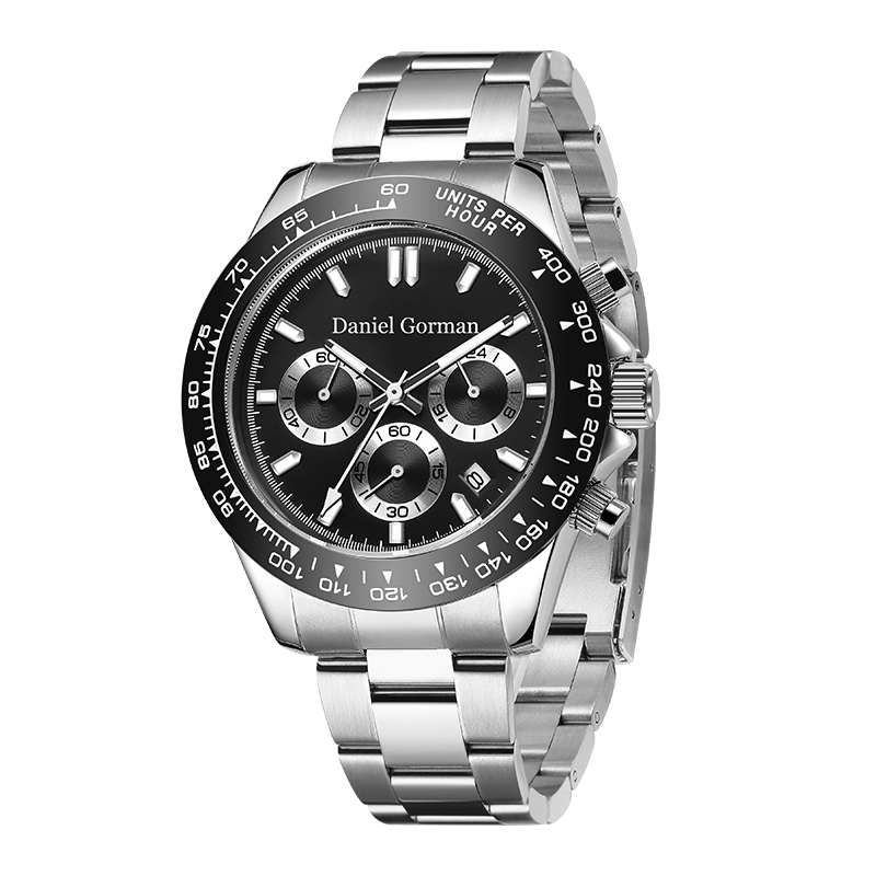 Daniel Gorman Brand Wholesales Strap Luxury Mens klockor Lysande 30m vattentät kronografkvart klockor män wristrm220428