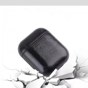 Lämplig för Apple AirPods skyddande fodral, Bluetooth Wireless Headset Box, Lagring Box Protective Case, Fullt Covered and Scratch Resistant, Italian Leather Wine Red