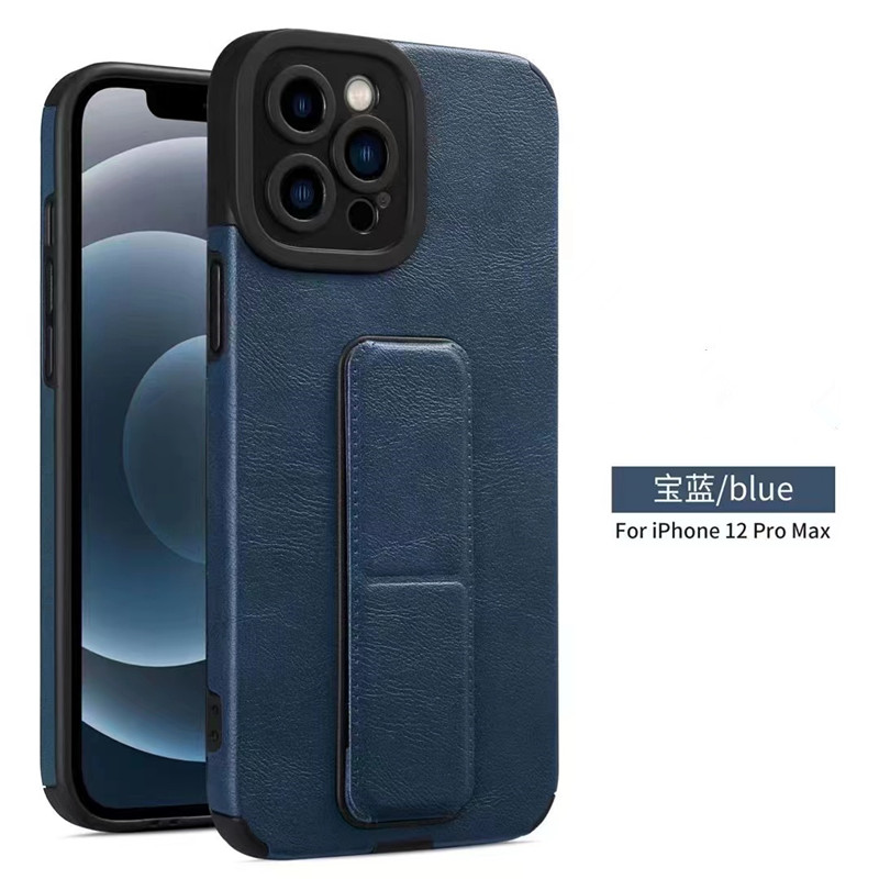Lämplig för Apple iPhone12Pro Max Case, Holder Type Mobiltelefon Läderfodral iPhone13Pro Leather Protective Case