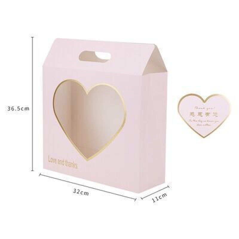 Blomma Box Love Hand Box Paper Presentlåda Förpackning Box Waterproof Folding Carton Flower Packaging Material